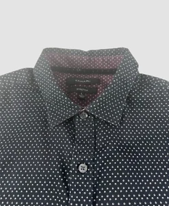 Tahari Men’s Large Slim Fit Geometric Print Dress Shirt Long Sleeve Button Up - Picture 1 of 11
