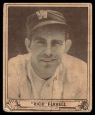1940 Play Ball #21 Rick Ferrell  Washington Senators LOW GRADE