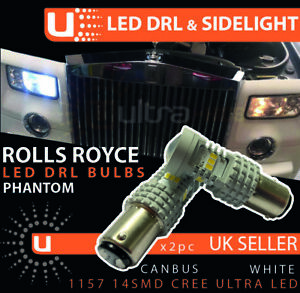 ROLLS ROYCE PHANTOM 03-17 Drl Led Bulb 1157 14 SMD Headlight Upgrade White 5000K
