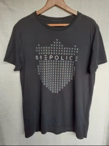 Police Black 88 Police Badge Printed Short Sleeve T-shirt Size L - Picture 1 of 6