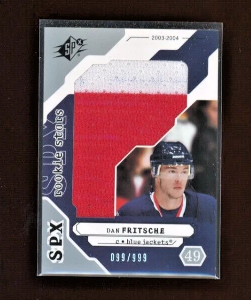 2003-04 SPx Jersey #191 Dan Fritsche RC 099/999    *S6667 - Image 1 of 1