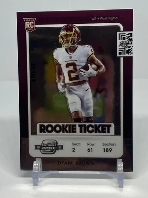 2021 OPTIC CONTENDERS DYAMI BROWN ROOKIE #65 - Image 1 of 3
