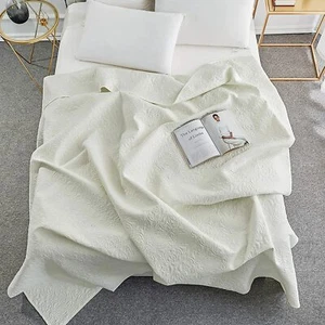 Bed Quilt Queen Size Embossing Bedding Bedspread 96x96" Lightweight Quilt - Picture 1 of 68