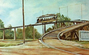 Wiconisco Pa. Trolley Bridge Vintage Postcard - Picture 1 of 2