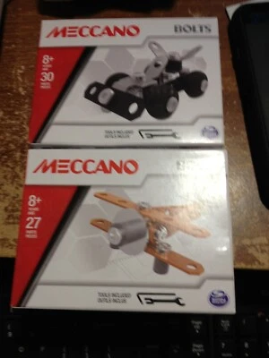 2 NEW Meccano Bolts By Spin Masters Erector Set BIPLANE & CAR "FREE SHIPPING" - Image 1 of 4