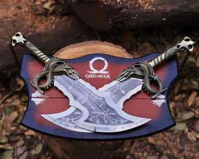 God of War Blades of Chaos Metal, God of War Blades of Chaos Sword Twin Blades - Imagem 1 de 3