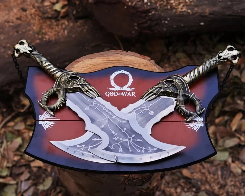 God of War Blades of Chaos Metal, God of War Blades of Chaos Sword Twin Blades - Image 1 of 3