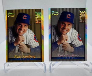 1997 Donruss Studio Ryne Sandberg Press Proofs Gold & Silver