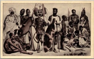 Postal 1909 ROOSEVELT TOUR "TIPOS AFRICANOS" Nº 6 / M.J. Mintz Chicago - SIN USAR - Imagen 1 de 2
