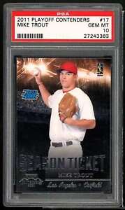 Mike Trout Rookie Card 2011 Playoff Contenders #17 PSA 10