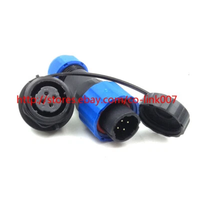 SD16 4pin Waterproof Power Connectors,IP68 Electrical LED Bulkhead Connector Kit - Image 1 of 4