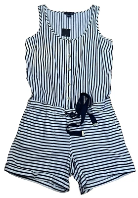 Tommy Hilfiger Mujer Pantalones Cortos Rayas Jersey Una Pieza Azul Talla Pequeña NUEVO Foto 1 de 4