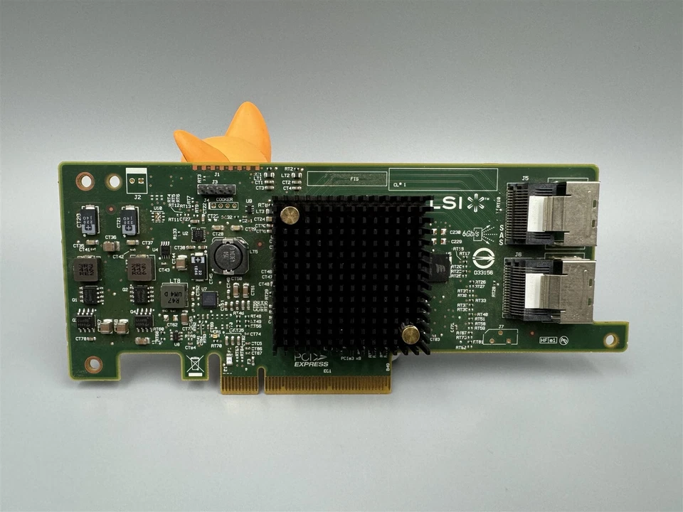 LSI 9207-8i SAS9207-8i SAS 6Gb/s PCI-E Raid Card FreeNAS unRAID Without Bracket - Image 1 of 2