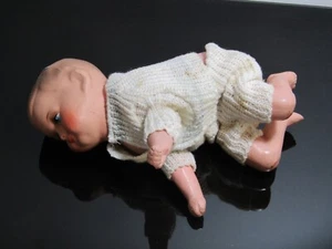 Vintage Composition Doll Crawling Baby Wind Up - Picture 1 of 11