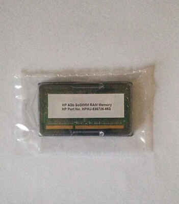 HP 4Gb SoDIMM RAM Memory - HP Part No.  HPMJ-536726-652 or Equivalent - Image 1 of 2