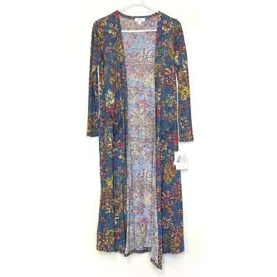LuLaRoe Sarah Floral Cardigan Women’s S Blue Multicolor NWT Long Sleeve - Image 1 of 2