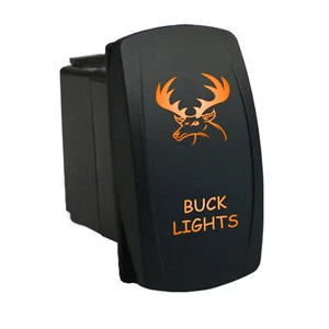 BUCK LIGHTS 6B40O Interruptor basculante ámbar encendido/apagado impermeable SPST marino - Imagen 1 de 7