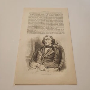 Retrato del coronel Davy Waddle c. 1861 grabado (364) - Imagen 1 de 2