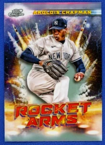 2022 Topps Chrome Cosmic Rocket Arms Aroldis Chapman New York Yankees #RA-6 - Picture 1 of 2