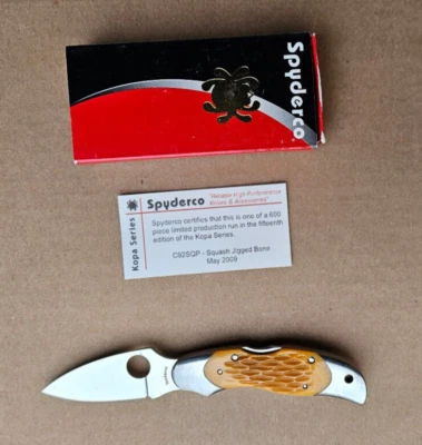 Navaja de Bolsillo Spyderco C92SQP Kopa Hueso de Calabaza Sprint Run - NUEVA EN CAJA Foto 1 de 4