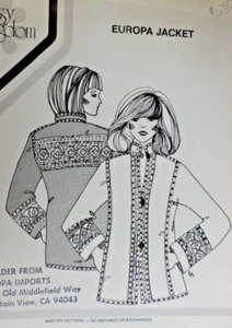 VTG 1970s Daisy Kingdom Europa Jacket XS - XXL B: 29 - 44 1976 Uncut FF - Picture 1 of 7