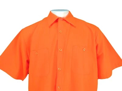 Camisa de trabajo Red Kap XL Safety naranja manga corta alta visibilidad para hombre Foto 1 de 4