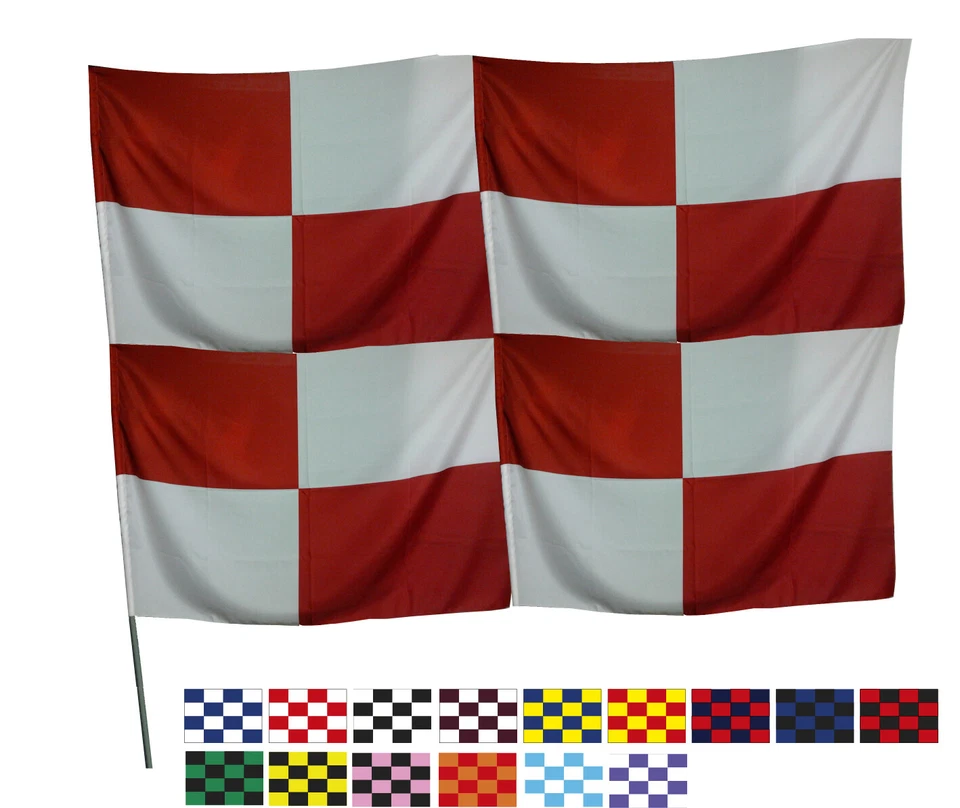 Bandierone a scacchi colori vari con asta - Immagine 1 di 1