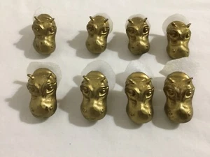 Lote de 8 perillas de hipopótamo de oro, tiradores de cajón tocador de gabinete - Imagen 1 de 9