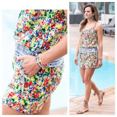 Mono mameluco CAbi Fiesta talla pequeña floral vibrante Slvlss. Playa Costa N Foto 1 de 4