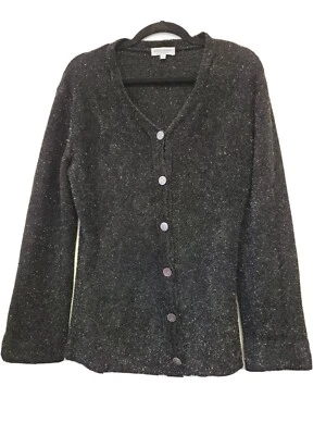 Giorgio Armani Women's Metallic  Cardigan Black Size 10 - Image 1 of 4