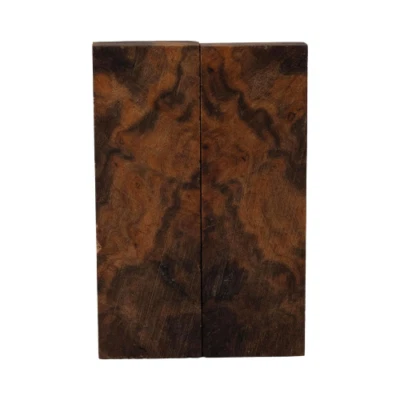 Bookmatched Ironwood (Burl Ball Pattern) Knife Handle Scales-5 1/8x1 3/4 x1/2 In - Image 1 of 4