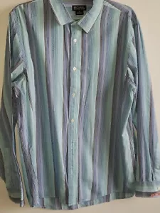 MICHAEL KORS Herren Langarm Hemd gestreift Button Down XL - Bild 1 von 7