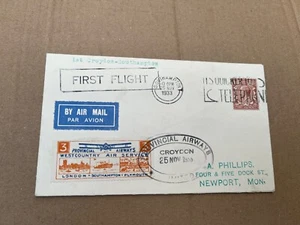 West Country Air Service 1st Flight Southampton - Croydon 25/11/1933 - Picture 1 of 2