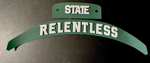 Michigan State 3D Speed Bumper Set, for a Full Size Football Helmet Cover