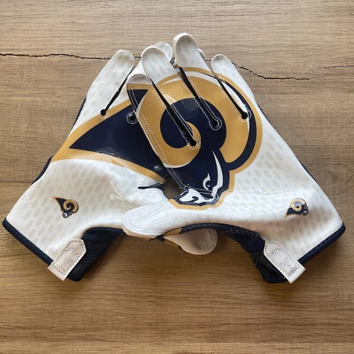 Nike St. Louis Rams Vapor Knit Hyperfuse Skill NFL Football Gloves Mens Sz XL