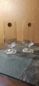 Cristal D'Arques CRA145 Iced Tea Glasses Footed Tumblers 6 1/2" Set of 2 - Imagen 1 de 4