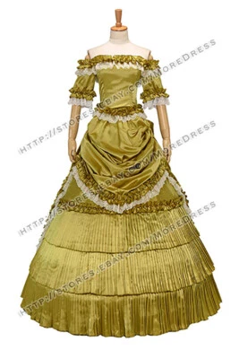 Vestido gótico de lolita vintage renacentista vestido de baile vestido con hombros descubiertos Foto 1 de 4