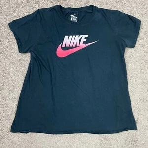 Nike Shirt Youth 2XL Athletic Cut Short Sleeve Swoosh Logo Black - Picture 1 of 9