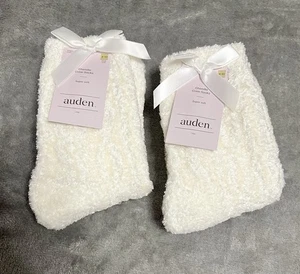 2 paia di calze da donna in ciniglia crew scarpa super morbida taglia 4-10 - Auden - Foto 1 di 2