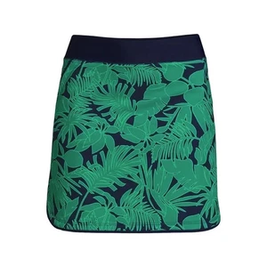 Gonna da bagno Lands' End donna 4 elastici in vita asciugatura rapida tavola attiva skort blu navy/ - Foto 1 di 11