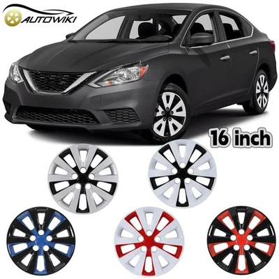 Juego de 4 cubiertas de rueda 16 pulgadas Snap on 2013-2019 Nissan Sentra/2011-2017 Nissan Leaf Foto 1 de 4