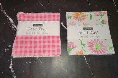 Moda GOOD DAY! Me & My Sister Designs Charm Pack Quilt Fabric Cotton OOP NEW HTF - Image 1 of 3
