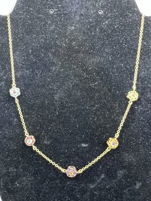 Collar Flor Piedras Preciosas Pasquale Bruni Oro Amarillo 18K Foto 1 de 4