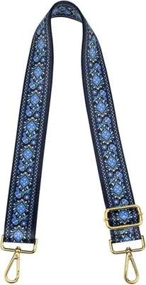 Correa Bandolera Repuesto Ajustable Estilo Guitarra Multicolor 09-Flor Azul Foto 1 de 3