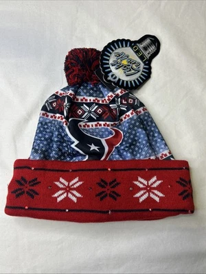 Gorro tejido Light Em Up Houston Texans Light Up Holiday NUEVO CON ETIQUETAS E3 Foto 1 de 4