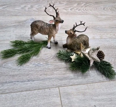 Hirsch Figuren , formano, Weihnachten, Deko, Rentier, Elch, Schnee,Winter, Set🦌 - Bild 1 von 4