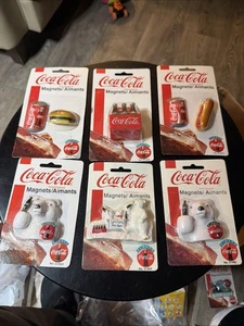 Vintage 90s Coca Cola Magnet Lot - Picture 1 of 8