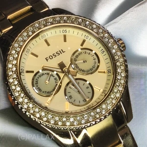 FOSSIL ES3101 STELLA DAMEN-ARMBANDUHR EDELSTAHL GOLD - Picture 1 of 3