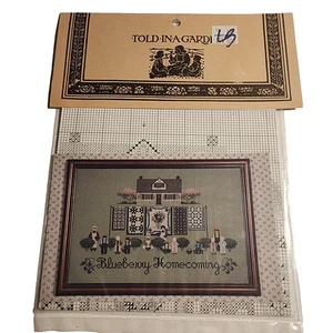 Told in a Garden BLUEBERRY HOMECOMING Cross Stitch Chart Amish - Picture 1 of 4