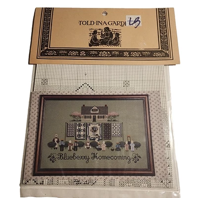 Told in a Garden BLUEBERRY HOMECOMING Cross Stitch Chart Amish - Image 1 of 4